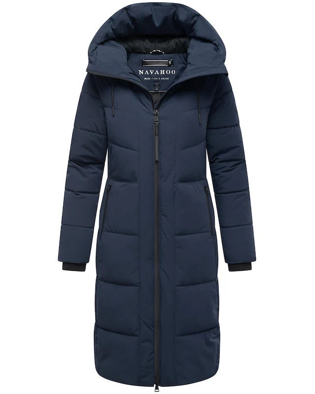 Navahoo Steppmantel »Schokokuss XIV« Warmer Damen gesteppter Wintermantel mit Kapuze
