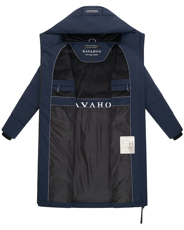 Navahoo Steppmantel »Schokokuss XIV« Warmer Damen gesteppter Wintermantel mit Kapuze