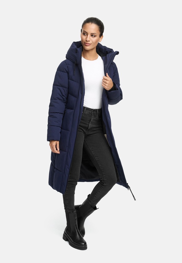 Navahoo Steppmantel »Schokokuss XIV« Warmer Damen gesteppter Wintermantel mit Kapuze
