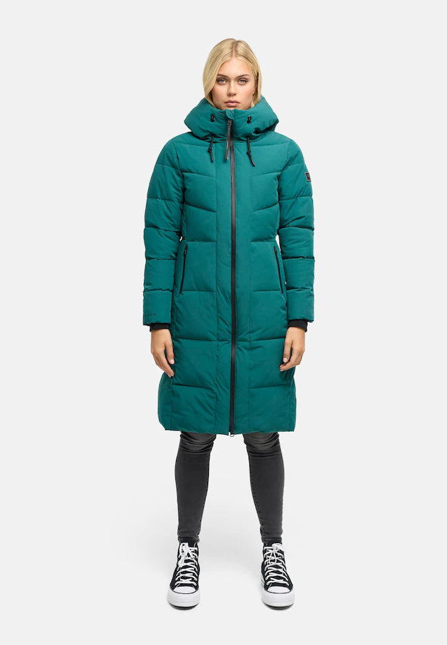 Navahoo Steppmantel »Schokokuss XIV« Warmer Damen gesteppter Wintermantel mit Kapuze