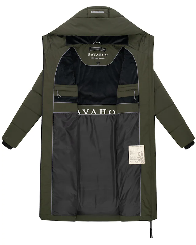 Navahoo Steppmantel »Schokokuss XIV« Warmer Damen gesteppter Wintermantel mit Kapuze