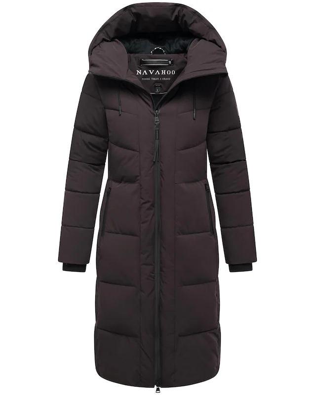 Navahoo Steppmantel »Schokokuss XIV« Warmer Damen gesteppter Wintermantel mit Kapuze