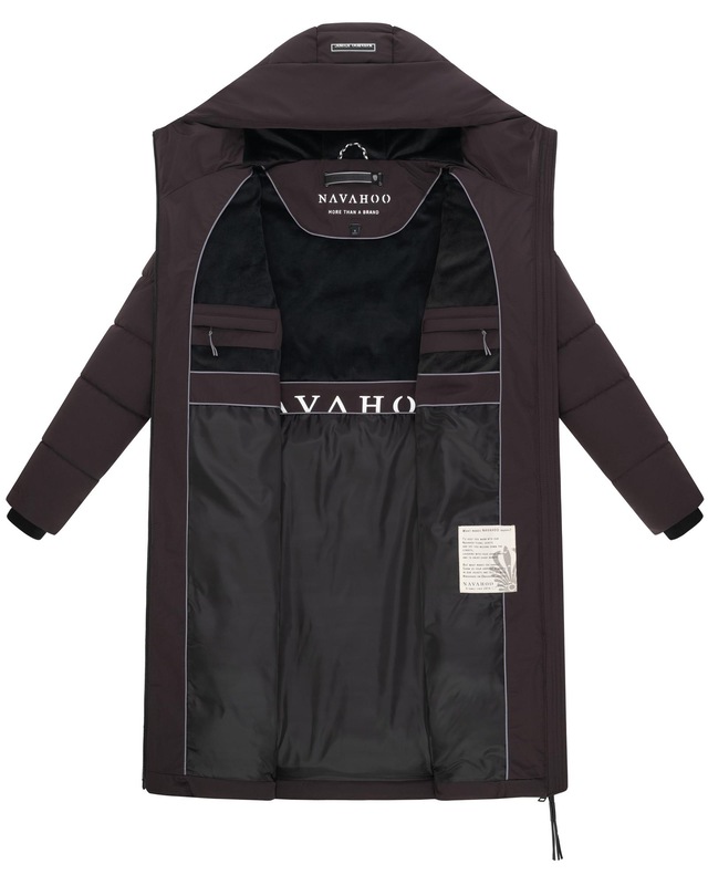 Navahoo Steppmantel »Schokokuss XIV« Warmer Damen gesteppter Wintermantel mit Kapuze