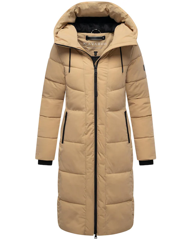 Navahoo Steppmantel »Schokokuss XIV« Warmer Damen gesteppter Wintermantel mit Kapuze