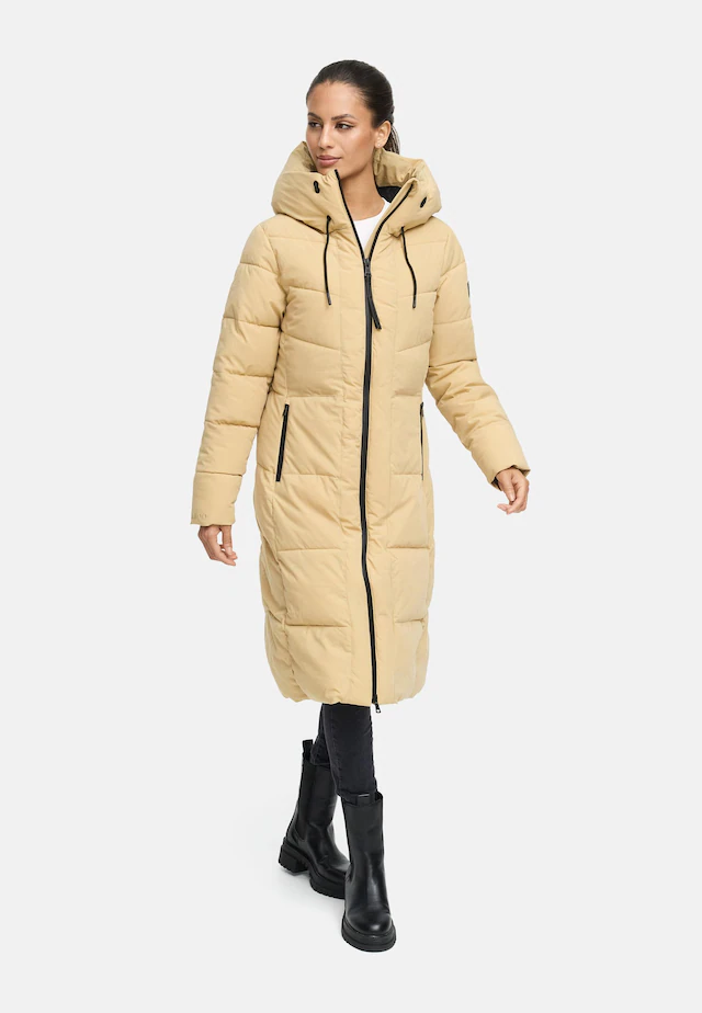 Navahoo Steppmantel »Schokokuss XIV« Warmer Damen gesteppter Wintermantel mit Kapuze