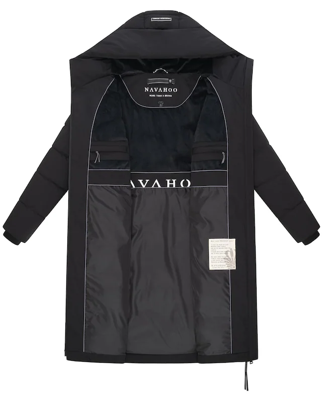 Navahoo Steppmantel »Schokokuss XIV« Warmer Damen gesteppter Wintermantel mit Kapuze