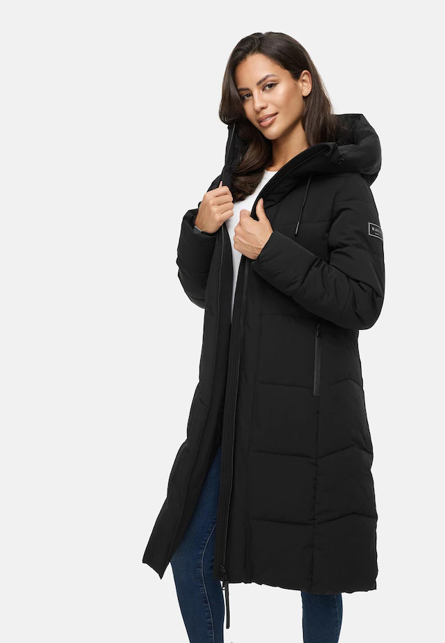 Navahoo Steppmantel »Schokokuss XIV« Warmer Damen gesteppter Wintermantel mit Kapuze