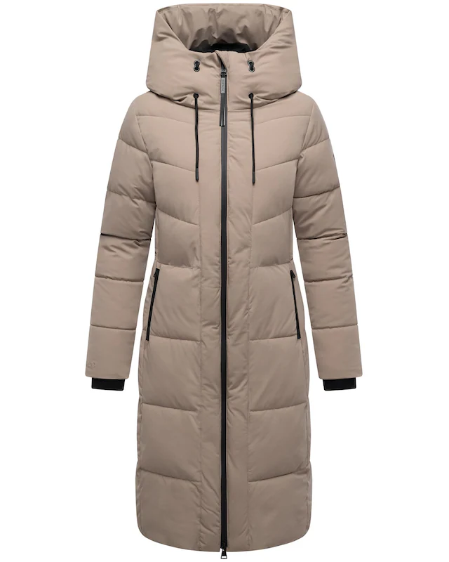Navahoo Steppmantel »Schokokuss XIV« Warmer Damen gesteppter Wintermantel mit Kapuze