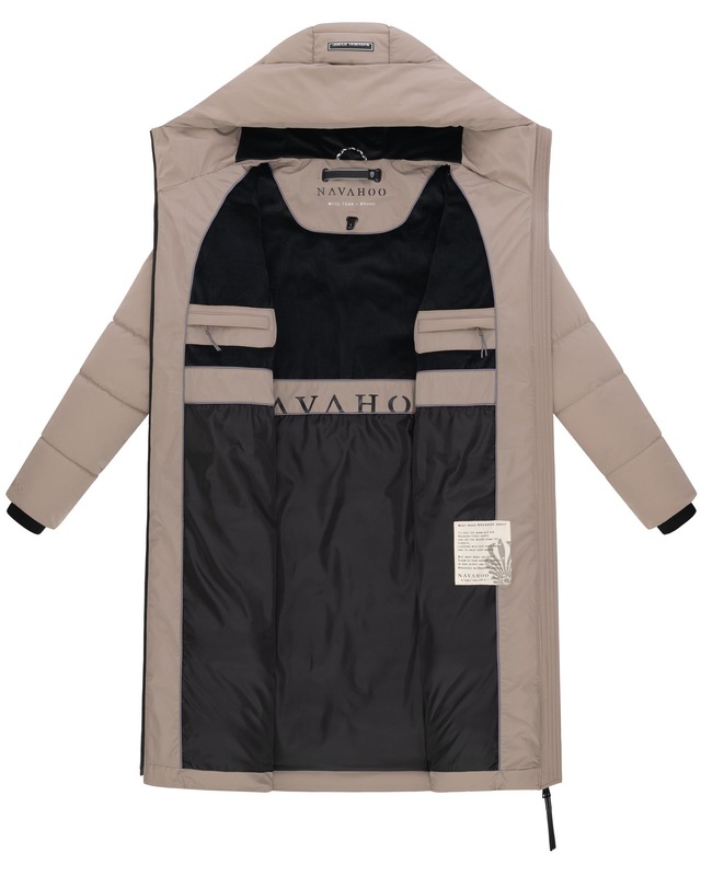 Navahoo Steppmantel »Schokokuss XIV« Warmer Damen gesteppter Wintermantel mit Kapuze