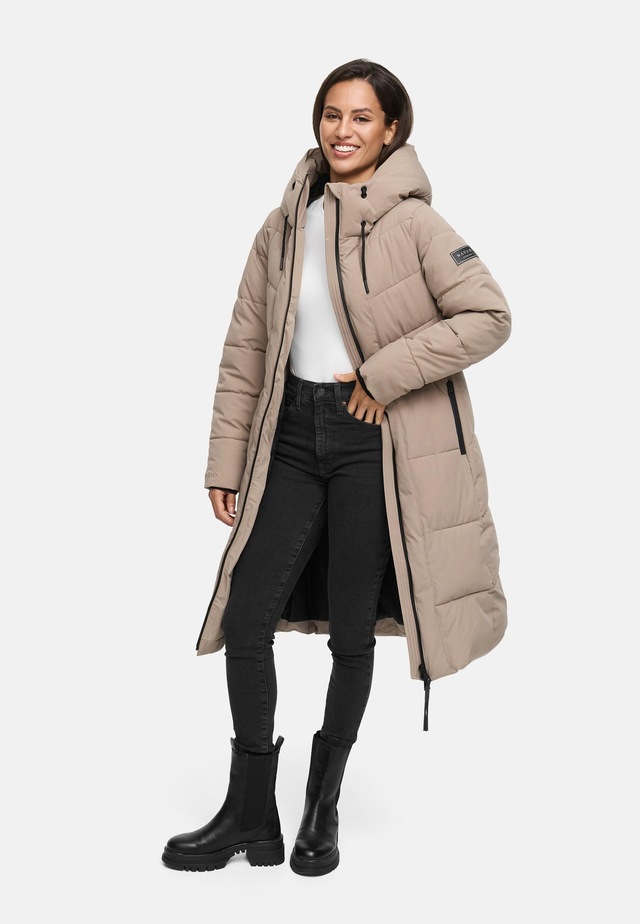 Navahoo Steppmantel »Schokokuss XIV« Warmer Damen gesteppter Wintermantel mit Kapuze