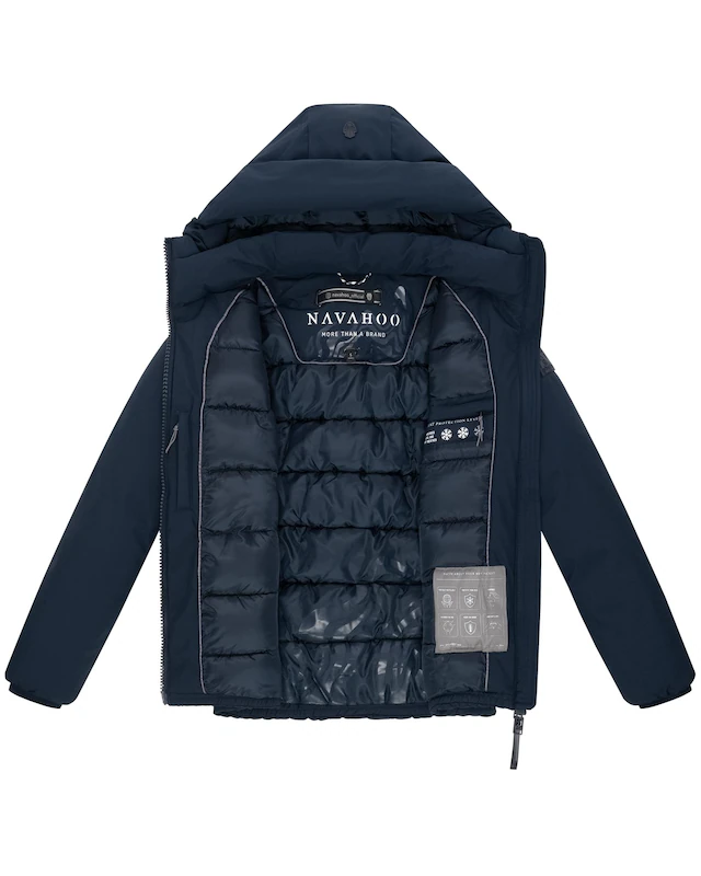 Navahoo Winterjacke »Blütenlicht 14« mit Kapuze Warme Damenjacke mit hohem Kragen