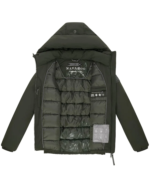 Navahoo Winterjacke »Blütenlicht 14« mit Kapuze Warme Damenjacke mit hohem Kragen