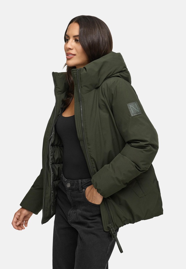Navahoo Winterjacke »Blütenlicht 14« mit Kapuze Warme Damenjacke mit hohem Kragen