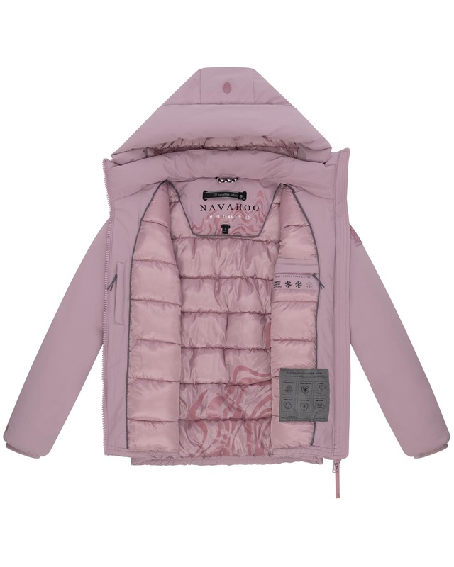 Navahoo Winterjacke »Blütenlicht 14« mit Kapuze Warme Damenjacke mit hohem Kragen