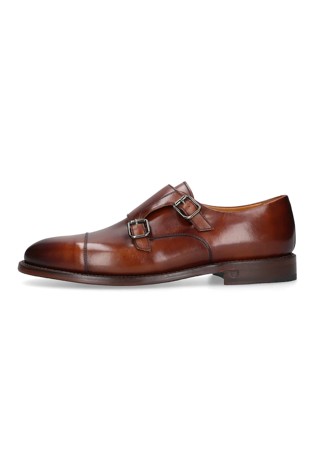 Henry Stevens Schnürschuh »Winston CDM« Herren Businessschuh Double Monk Strap handgefertigt, Lederschuh