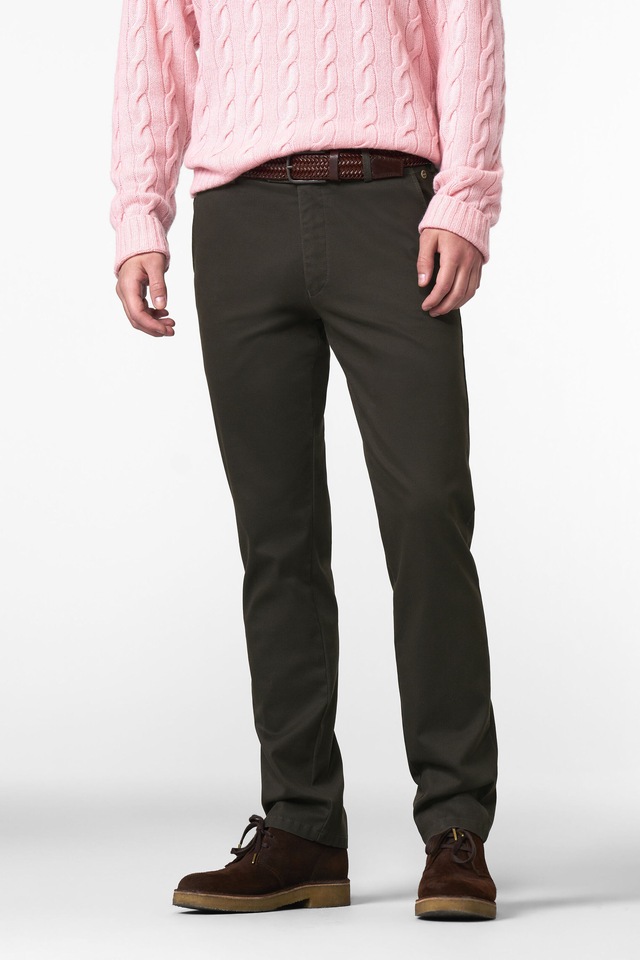 MEYER Chinos »BONN« mit Micro Print