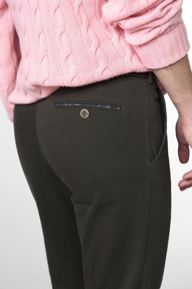 MEYER Chinos »BONN« mit Micro Print