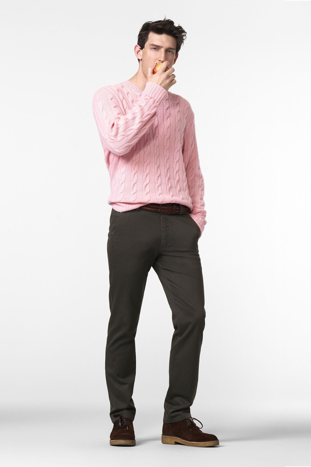 MEYER Chinos »BONN« mit Micro Print