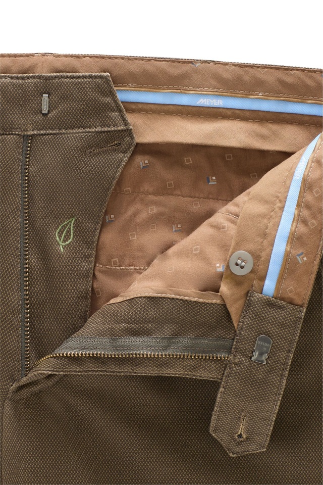 MEYER Chinos »BONN« mit Micro Print