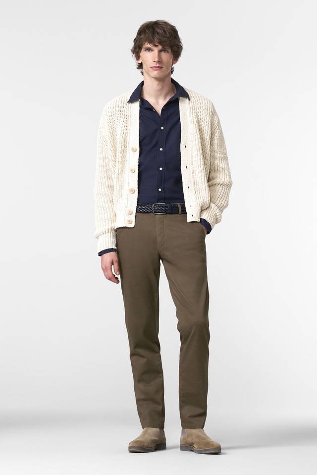 MEYER Chinos »BONN« mit Micro Print