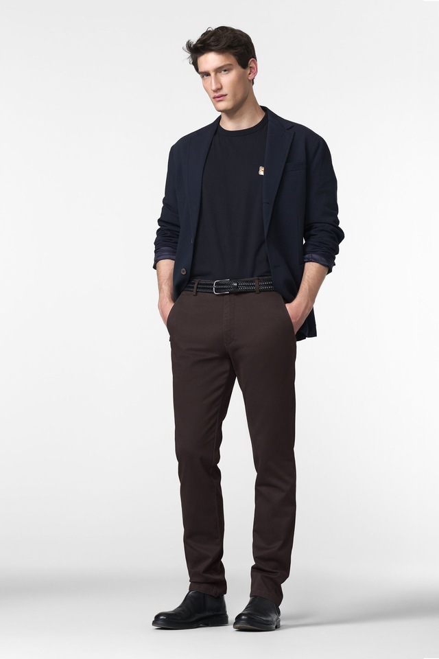 MEYER Chinos »BONN« mit Micro Print