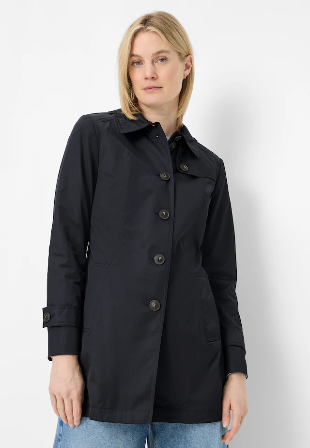 Fuchs Schmitt Kurzmantel Lightweight Cotton, Regular Fit, Schulterklappen