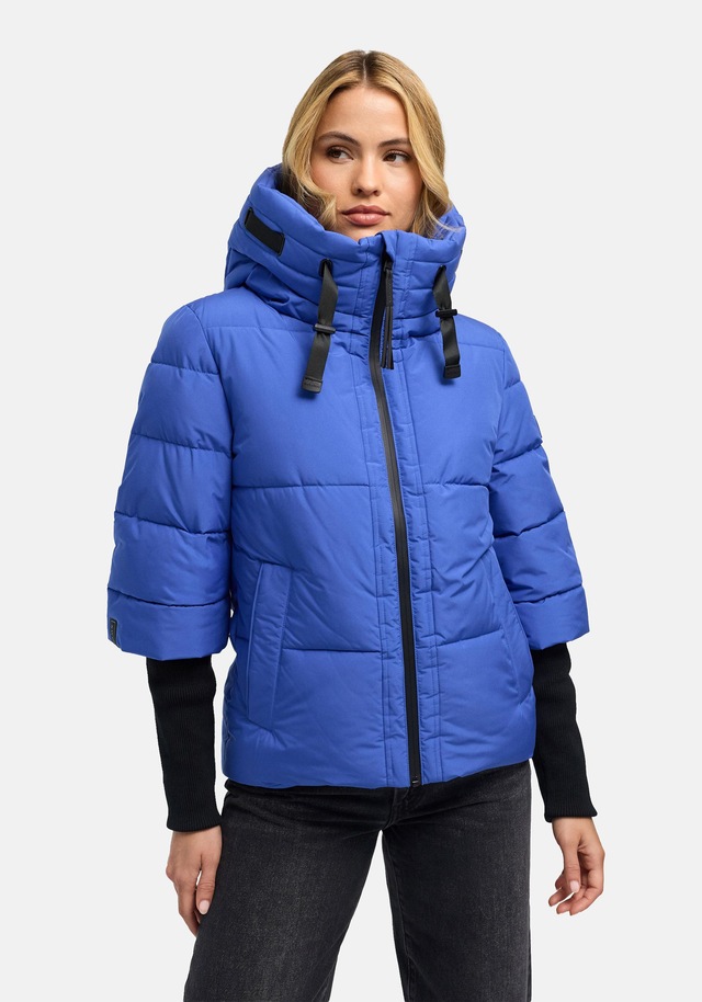 Navahoo Steppjacke »Lotusherz XIV« mit Kapuze Warme gesteppte Winterjacke mit Rippstrickärmeln