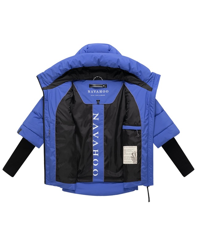 Navahoo Steppjacke »Lotusherz XIV« mit Kapuze Warme gesteppte Winterjacke mit Rippstrickärmeln