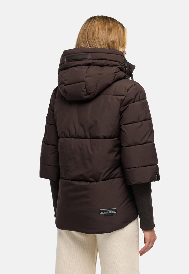 Navahoo Steppjacke »Lotusherz XIV« mit Kapuze Warme gesteppte Winterjacke mit Rippstrickärmeln