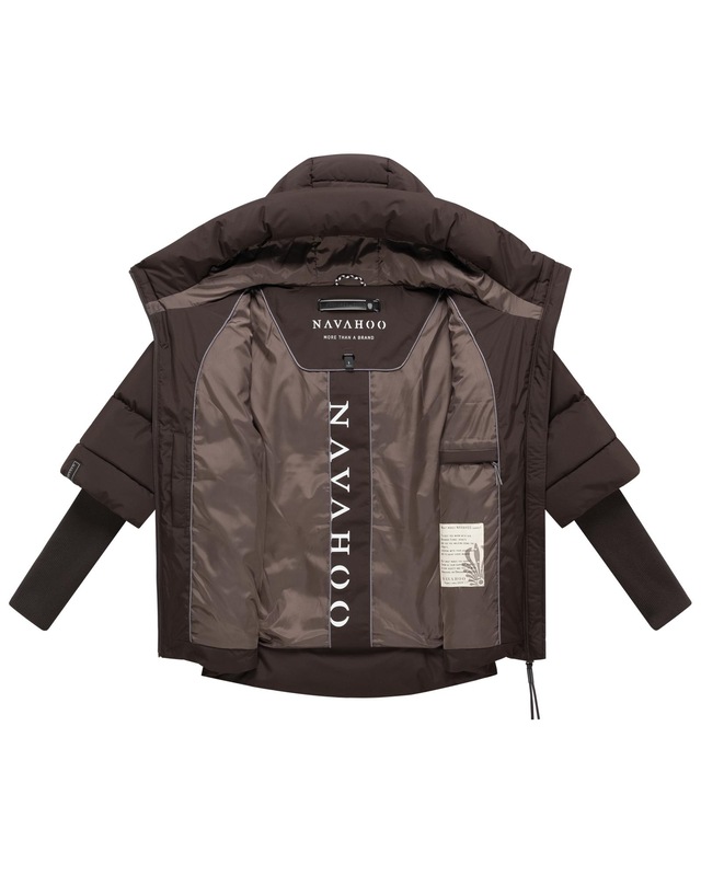 Navahoo Steppjacke »Lotusherz XIV« mit Kapuze Warme gesteppte Winterjacke mit Rippstrickärmeln