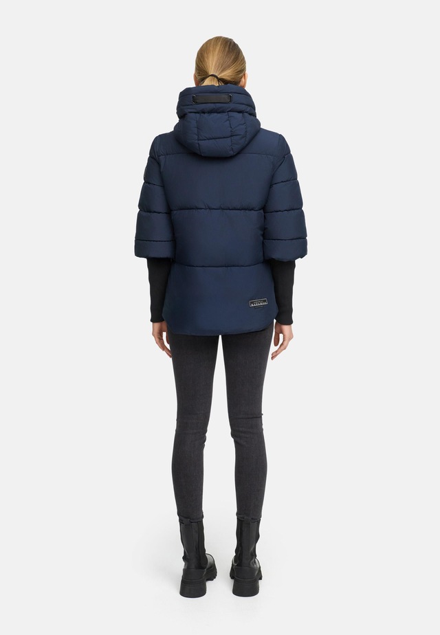 Navahoo Steppjacke »Lotusherz XIV« mit Kapuze Warme gesteppte Winterjacke mit Rippstrickärmeln