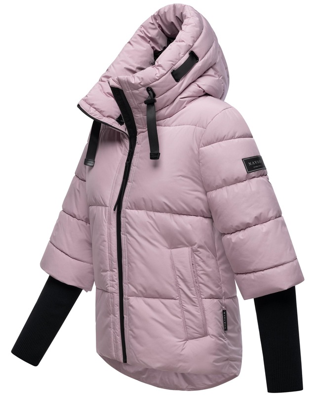 Navahoo Steppjacke »Lotusherz XIV« mit Kapuze Warme gesteppte Winterjacke mit Rippstrickärmeln