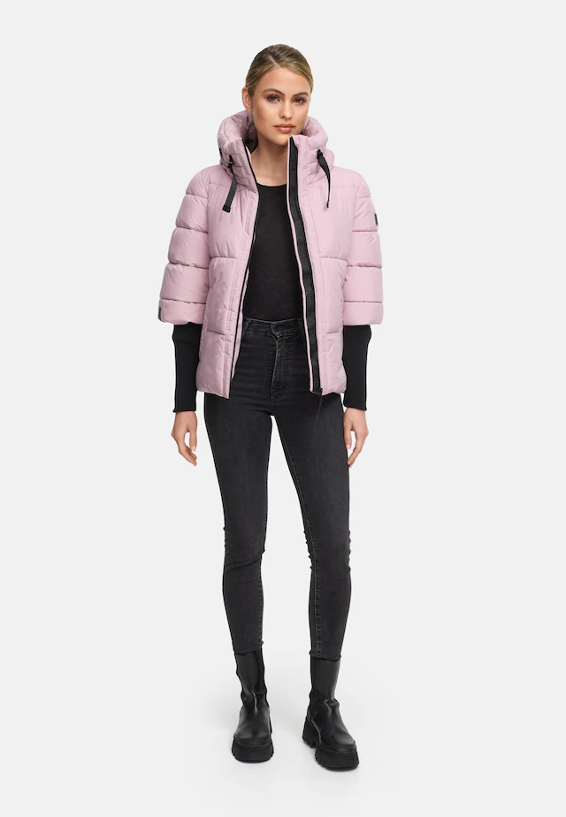 Navahoo Steppjacke »Lotusherz XIV« mit Kapuze Warme gesteppte Winterjacke mit Rippstrickärmeln