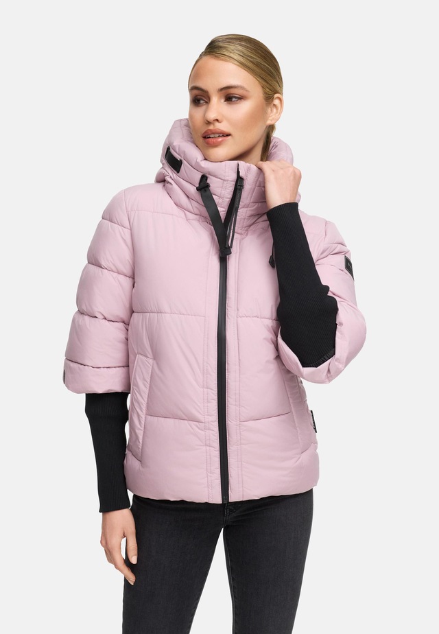 Navahoo Steppjacke »Lotusherz XIV« mit Kapuze Warme gesteppte Winterjacke mit Rippstrickärmeln