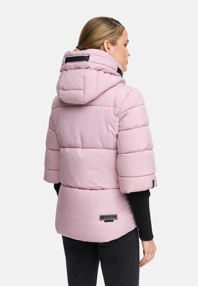 Navahoo Steppjacke »Lotusherz XIV« mit Kapuze Warme gesteppte Winterjacke mit Rippstrickärmeln