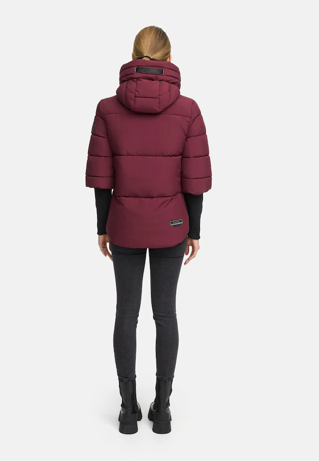 Navahoo Steppjacke »Lotusherz XIV« mit Kapuze Warme gesteppte Winterjacke mit Rippstrickärmeln