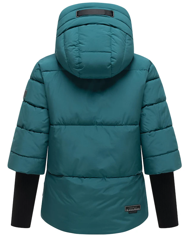 Navahoo Steppjacke »Lotusherz XIV« mit Kapuze Warme gesteppte Winterjacke mit Rippstrickärmeln