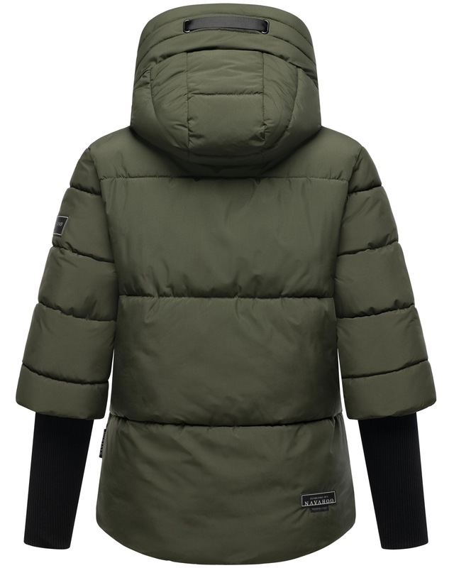 Navahoo Steppjacke »Lotusherz XIV« mit Kapuze Warme gesteppte Winterjacke mit Rippstrickärmeln