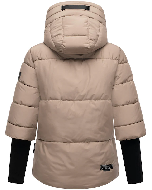 Navahoo Steppjacke »Lotusherz XIV« mit Kapuze Warme gesteppte Winterjacke mit Rippstrickärmeln