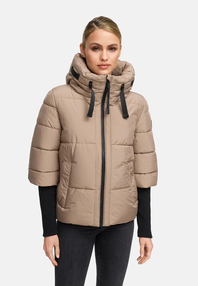Navahoo Steppjacke »Lotusherz XIV« mit Kapuze Warme gesteppte Winterjacke mit Rippstrickärmeln