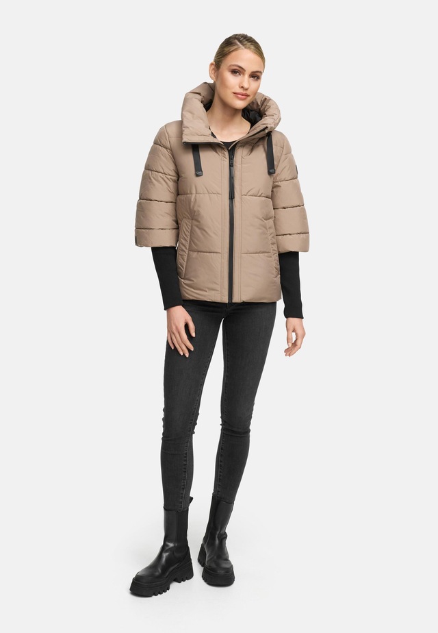 Navahoo Steppjacke »Lotusherz XIV« mit Kapuze Warme gesteppte Winterjacke mit Rippstrickärmeln