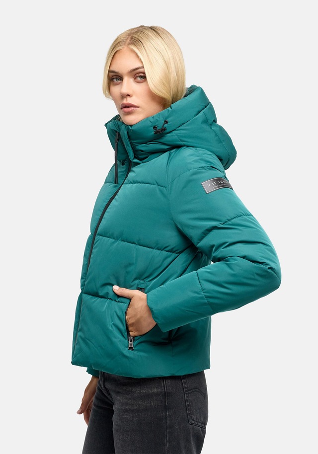 Navahoo Steppjacke »Frostherz XIV« mit Kapuze Kurze gesteppte Damen Winterjacke mit abnehmbarer Kapuze