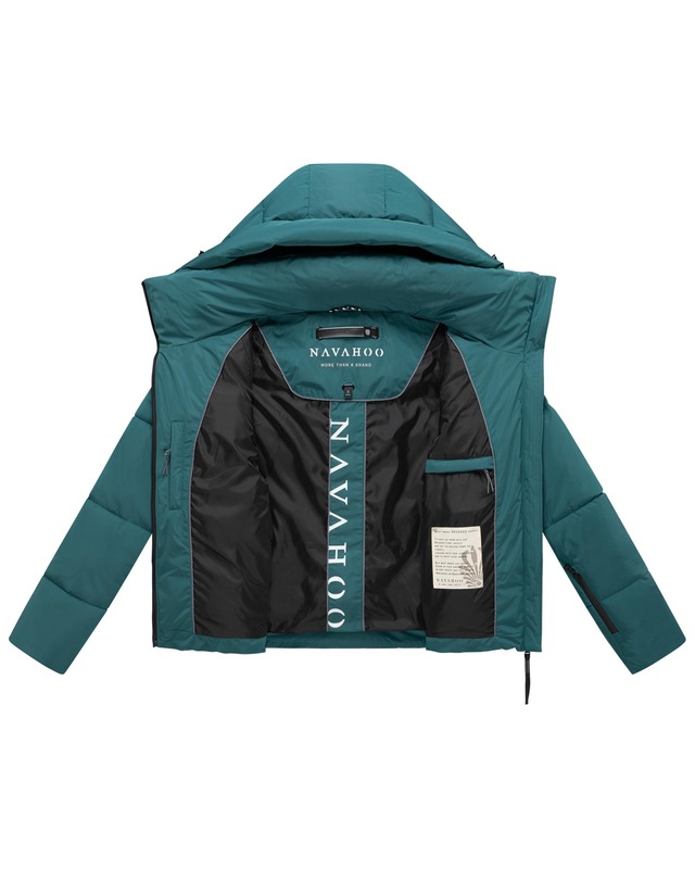 Navahoo Steppjacke »Frostherz XIV« mit Kapuze Kurze gesteppte Damen Winterjacke mit abnehmbarer Kapuze