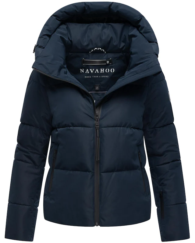 Navahoo Steppjacke »Frostherz XIV« mit Kapuze Kurze gesteppte Damen Winterjacke mit abnehmbarer Kapuze
