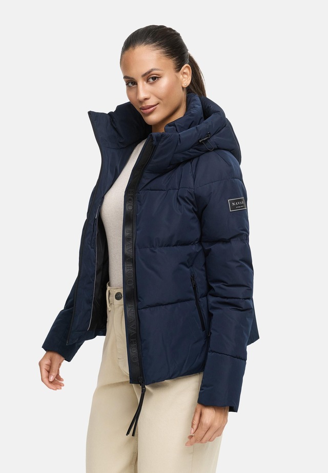 Navahoo Steppjacke »Frostherz XIV« mit Kapuze Kurze gesteppte Damen Winterjacke mit abnehmbarer Kapuze