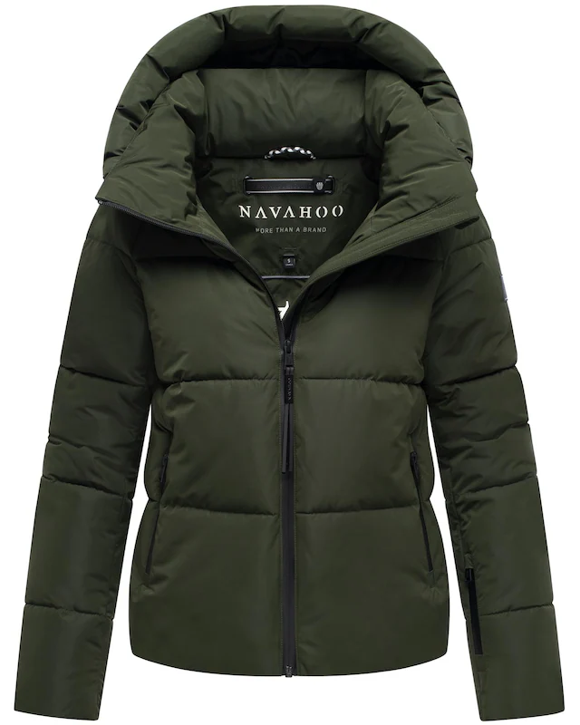Navahoo Steppjacke »Frostherz XIV« mit Kapuze Kurze gesteppte Damen Winterjacke mit abnehmbarer Kapuze