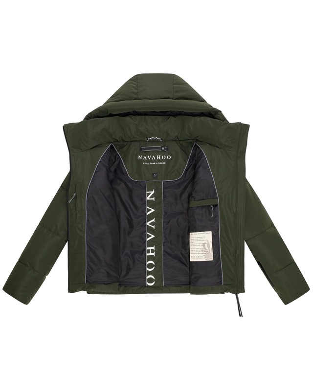 Navahoo Steppjacke »Frostherz XIV« mit Kapuze Kurze gesteppte Damen Winterjacke mit abnehmbarer Kapuze