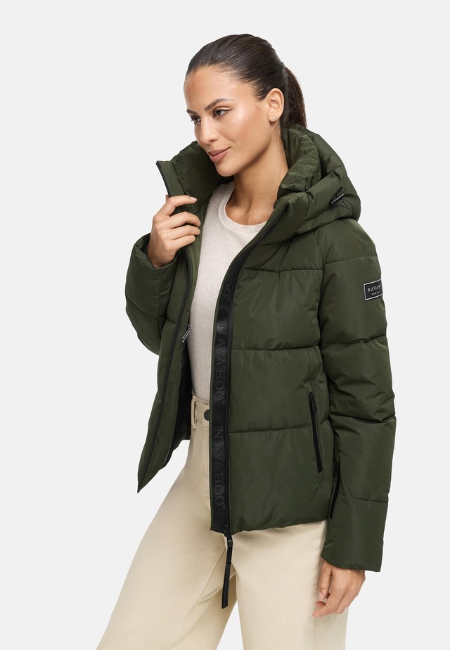 Navahoo Steppjacke »Frostherz XIV« mit Kapuze Kurze gesteppte Damen Winterjacke mit abnehmbarer Kapuze