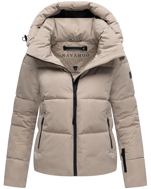Navahoo Steppjacke »Frostherz XIV« mit Kapuze Kurze gesteppte Damen Winterjacke mit abnehmbarer Kapuze