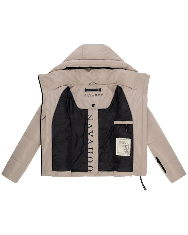 Navahoo Steppjacke »Frostherz XIV« mit Kapuze Kurze gesteppte Damen Winterjacke mit abnehmbarer Kapuze
